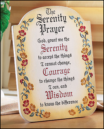 Serenity Prayer Plaque