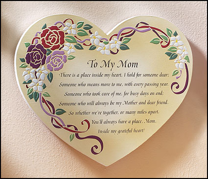 To My Mom Plaque