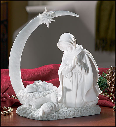 Madonna Adoring Child Figurine