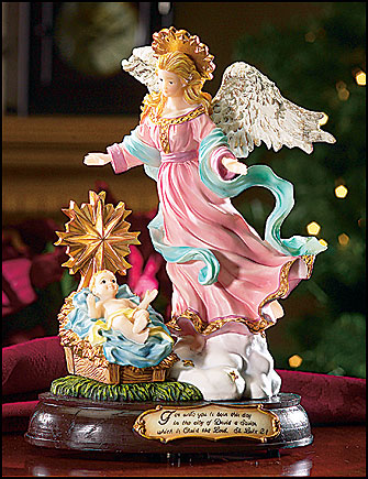 Angel with Baby Jesus Music Box