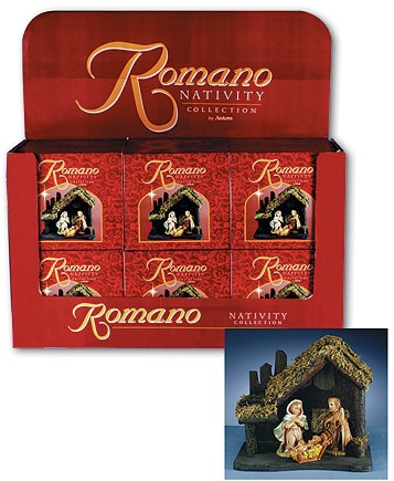 Three-Piece Romano Nativity Counter Display 