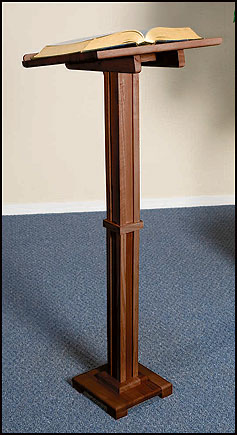 Standing Lectern - Walnut Finish
