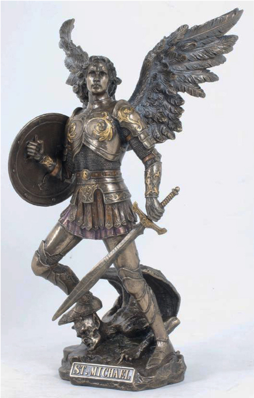 Archangel Michael, Cold-Cast Bronze, 12.75