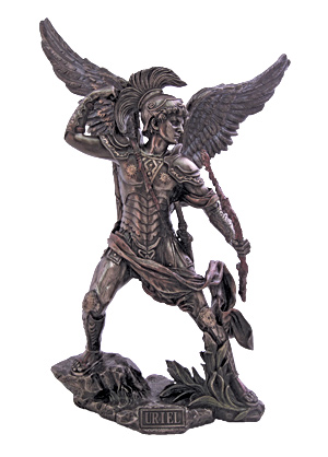 Archangel Uriel, Cold-Cast Bronze Statue