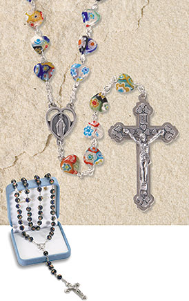 Heart-Shaped Murano Rosary
