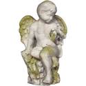 Angel 
          Glancing At Bird 18.0"H Statue