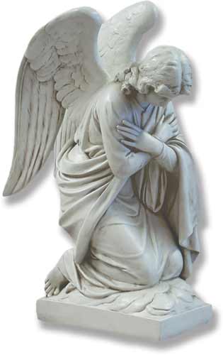 Kneeling Angel Arms Crossed Statue