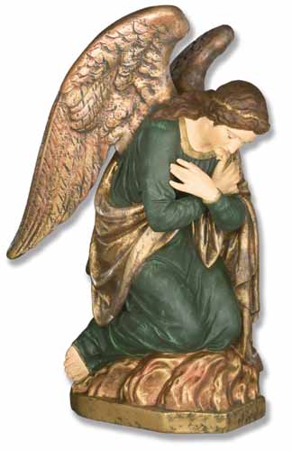 Adoration Angel Cross 39 kneeling Statue