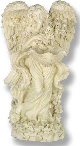 Angel Holding Roses & Lily 16<strong>" Statue