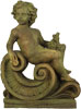 SPRING ANGEL ON SCROLL 36" Statue