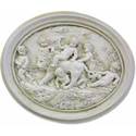 Cherubs Playing with Lion Plaque 19" Statue