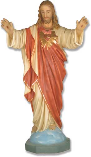 Sacred Heart Blessing Arms Statue