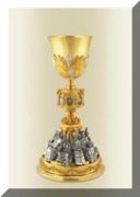 Magnificent All Sterling Silver Chalice and Paten