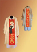 Divine Mercy and Saint Faustyna Hand Embroidered Chasuble